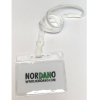 Picture of Card holder / carrying case soft plastic 86 x 54 mm. white top / clear with a white lanyard. (60270312/60270302)+60270502vud