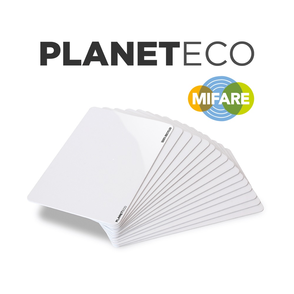 Bilde av Blank white MIFARE Classic® 1K EV1 / S50 cards made from 100% recycled plastic - CR80. 70102390